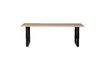 Miniatuur Tafel 199x90 in beige massief eiken met U-vormige poten Tablo 1