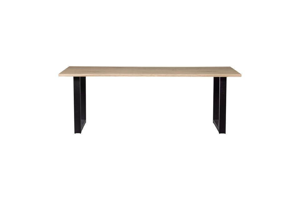 Tafel 199x90 in beige massief eiken met U-vormige poten Tablo Woood