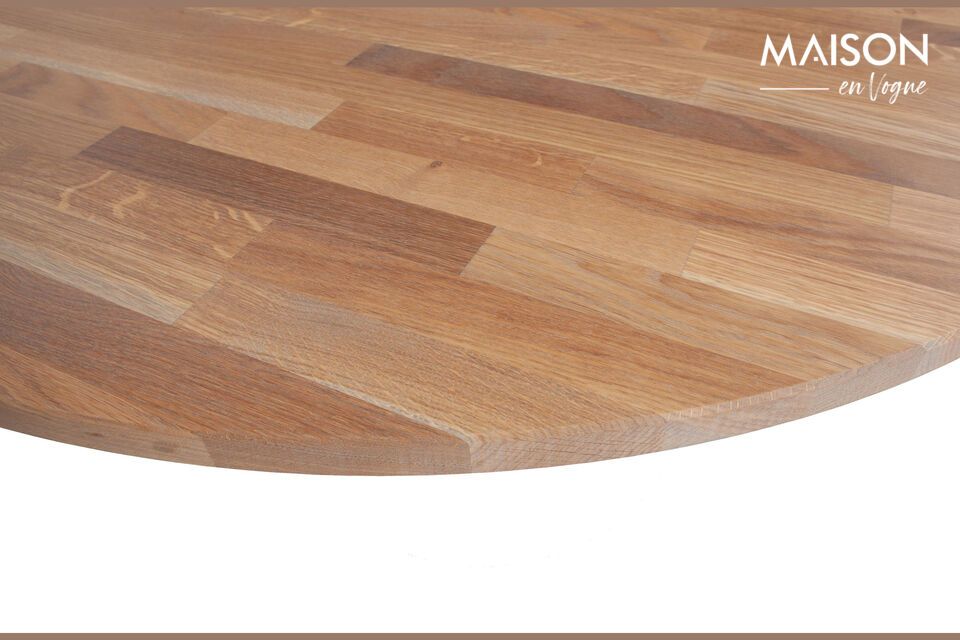 Met zijn afwerking in grijze olie is dit tafelblad een stijlvolle en moderne keuze die perfect past