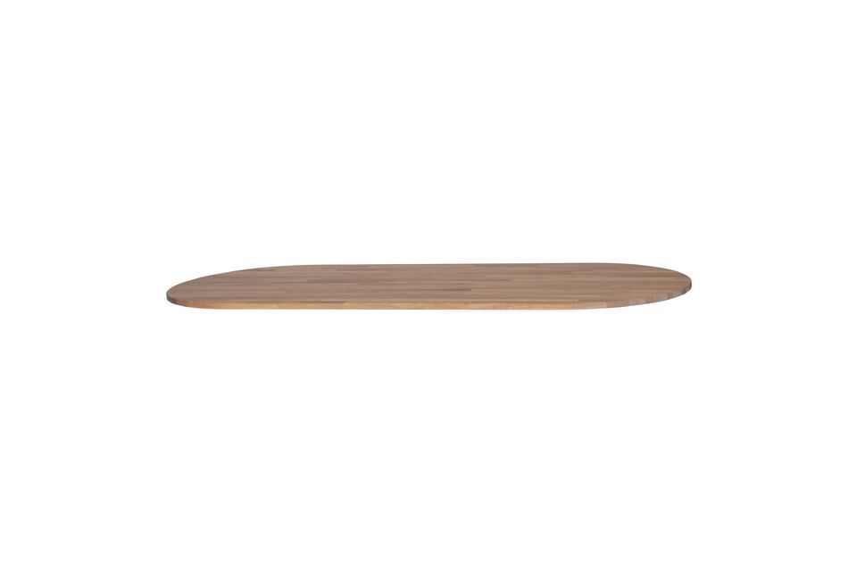 Het WOOD FSC-gecertificeerde massief eiken ovale tafelblad is een elegante en duurzame keuze voor uw