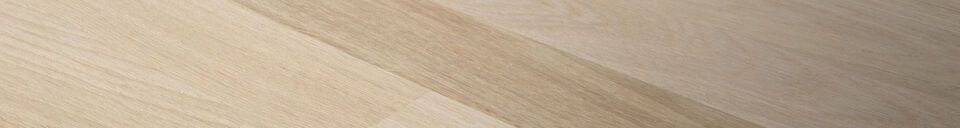 Benadrukte materialen Tafelblad ovaal 220x90 in lichtbeige hout Tablo