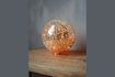 Miniatuur Tafellamp 20 cm bal van gebarsten gemerceriseerd glas en slinger 1
