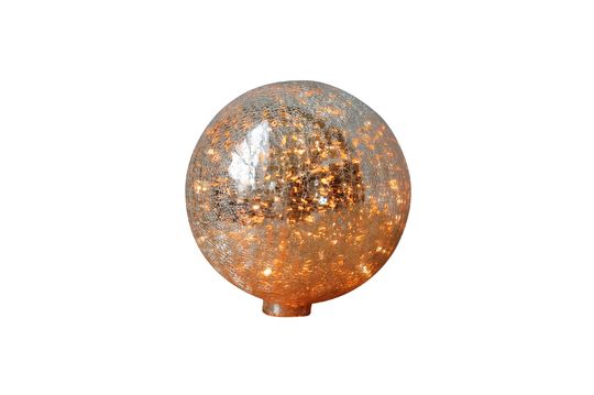 Tafellamp 20 cm bal van gebarsten gemerceriseerd glas en slinger Productfoto