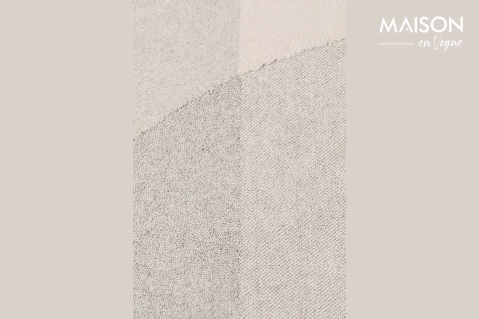 De rechthoekige vorm en de zachte kleuren passen bij vele decoraties