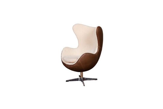 Tenzing bruin leren fauteuil