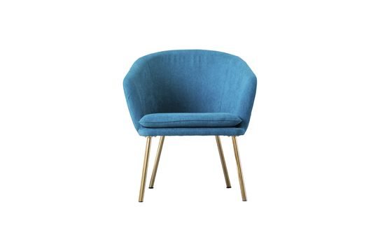 Thenay polyester blauwe fauteuil Productfoto