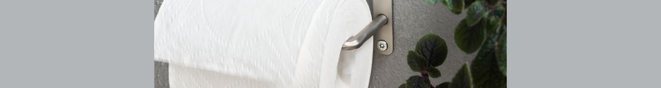 Benadrukte materialen Toiletpapierhouder Geborsteld Staal Welo