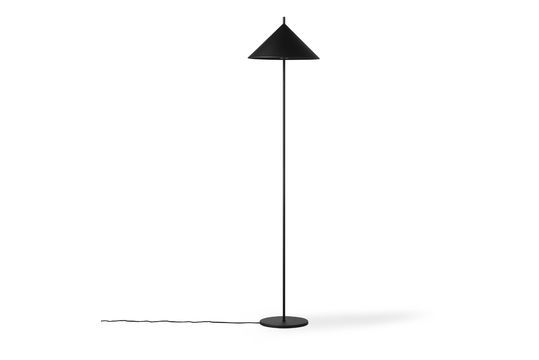 Tournay driehoekige vloerlamp in zwart metaal Productfoto