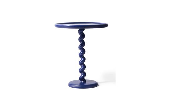 Twister donkerblauw gegoten aluminium bijzettafeltje Productfoto