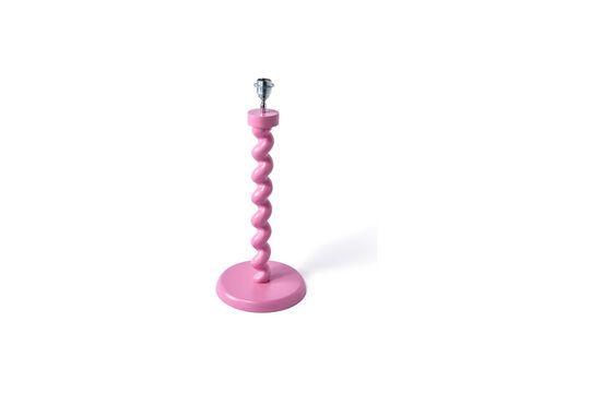 Twister roze aluminium lampvoet