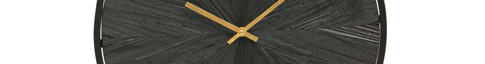 Benadrukte materialen Valentino zwarte houten klok