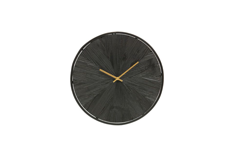Valentino zwarte houten klok Woood