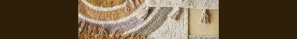 Benadrukte materialen Veelkleurige getufte katoenen badmat Door