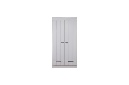 Verbind grijze houten kast