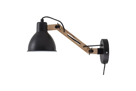Veslud zwart metalen wandlamp Productfoto
