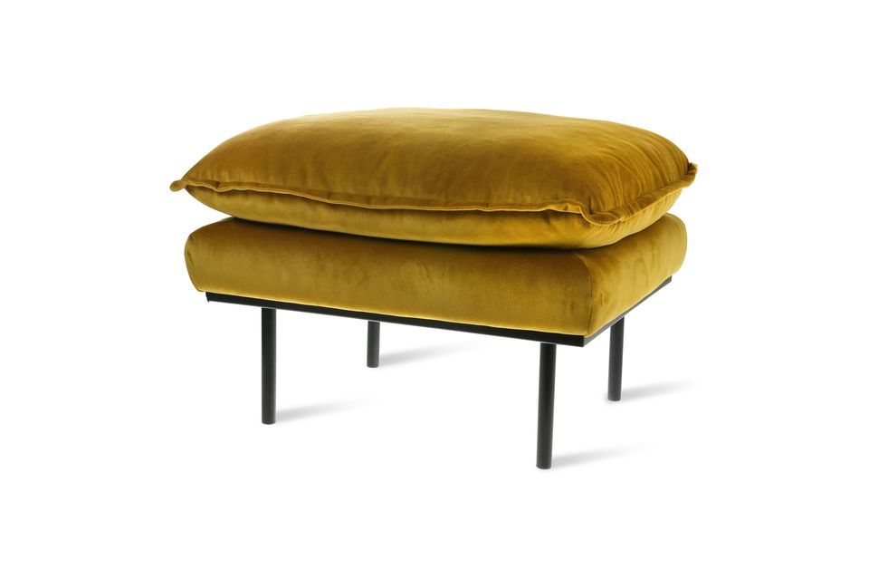 Vez retro oker poef HK Living