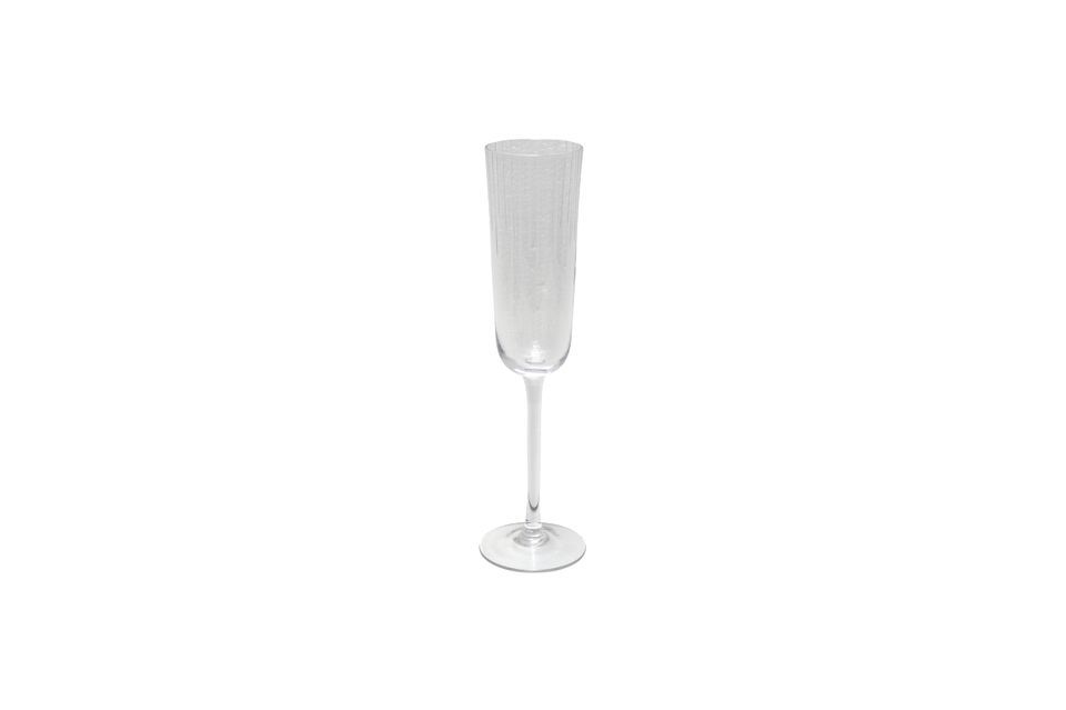Met zijn eenvoudige en overzichtelijke stijl kan deze champagnefluit bij elke gelegenheid gebruikt