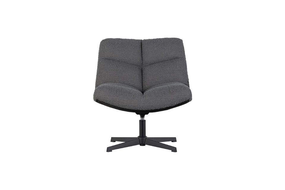 Vinny antraciet schapenvacht effect fauteuil Woood