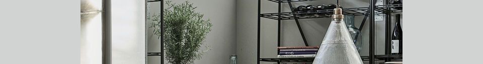 Benadrukte materialen Vira hanglamp in oker metaal