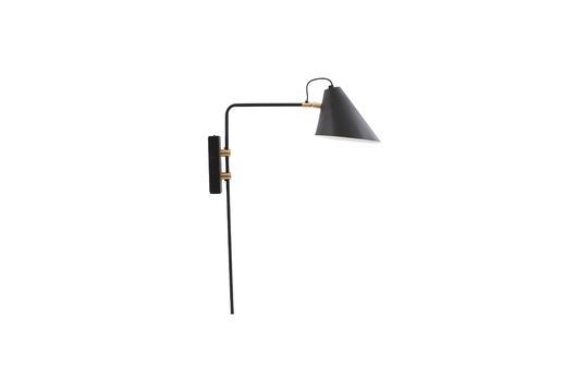 Wandlamp van ijzer en verguld messing Club Productfoto