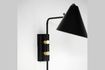 Miniatuur Wandlamp van ijzer en verguld messing Club 2