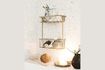 Miniatuur Wandmand met geborsteld messing afwerking Bath 1