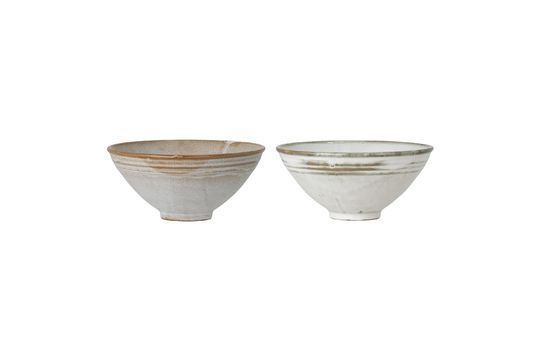 Witte 18 cm Masami aardewerken kom