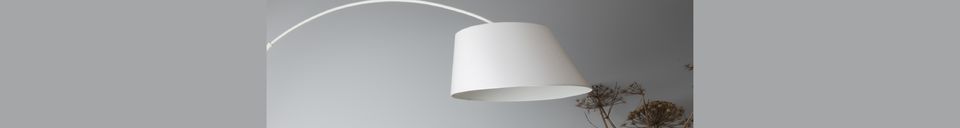 Benadrukte materialen Witte Boog Vloer Lamp