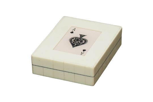 Witte doos 2 decks schoppenkaarten