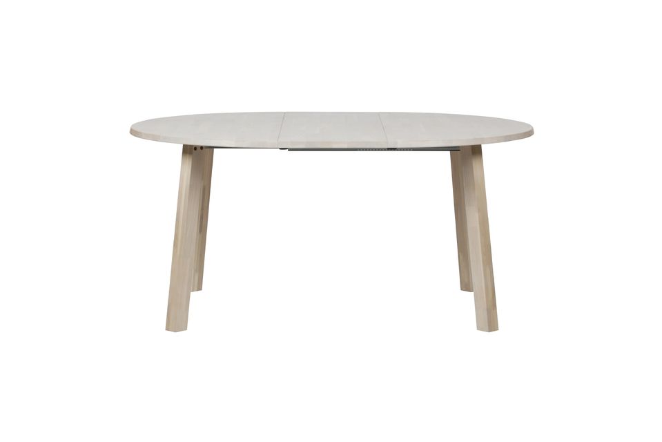 De ronde tafel heeft vier vierkante poten met een dikte van 6 cm en een hoogte van 71,9 cm