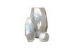 Miniatuur Witte glazen vaas Luster 2