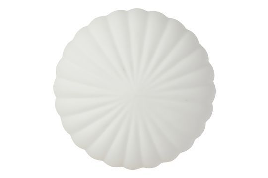 Witte glazen wandlamp Kumu