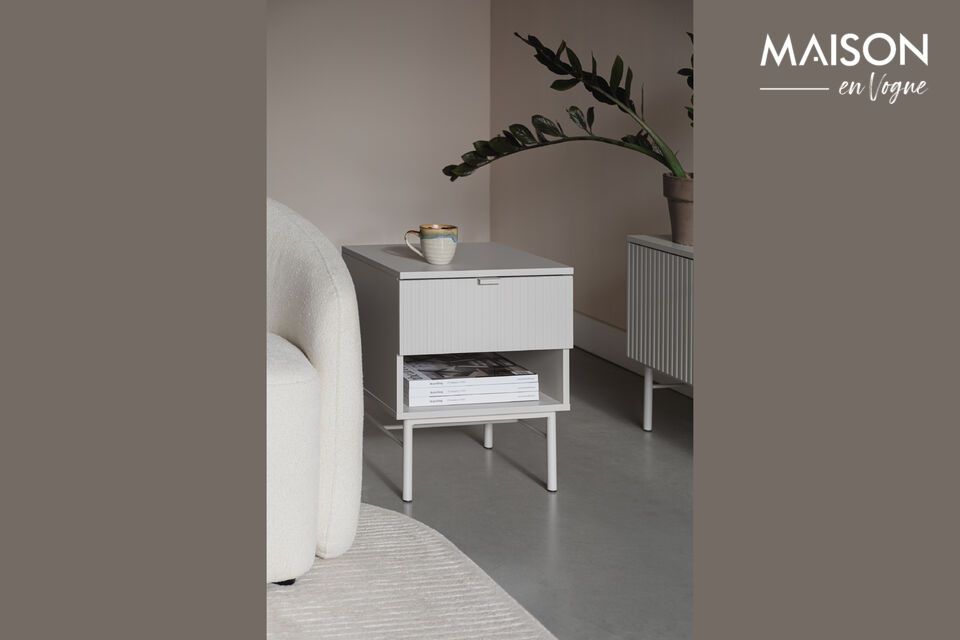 Witte houten bijzettafel Cayo White Label
