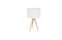 Miniatuur Witte houten driepoot tafellamp Productfoto