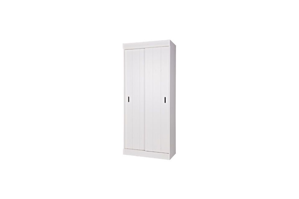 Breng een vleugje elegantie in uw huis met de witte houten kast Row van 195x85x44 cm (hoogte x