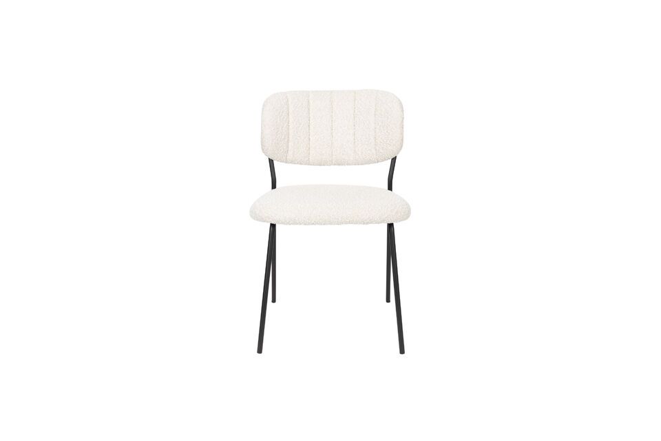 Ontdek de pure charme van de witte krulstoel Jolien