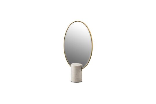 Witte marmeren spiegel Ovaal Productfoto