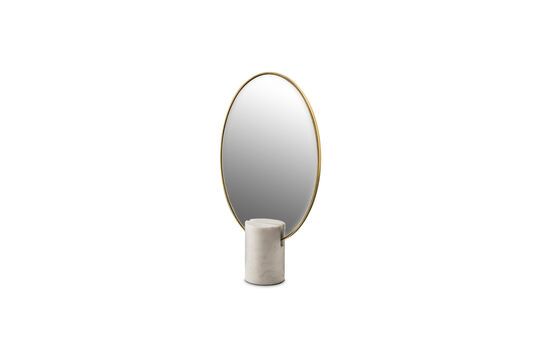 Witte marmeren spiegel Ovaal