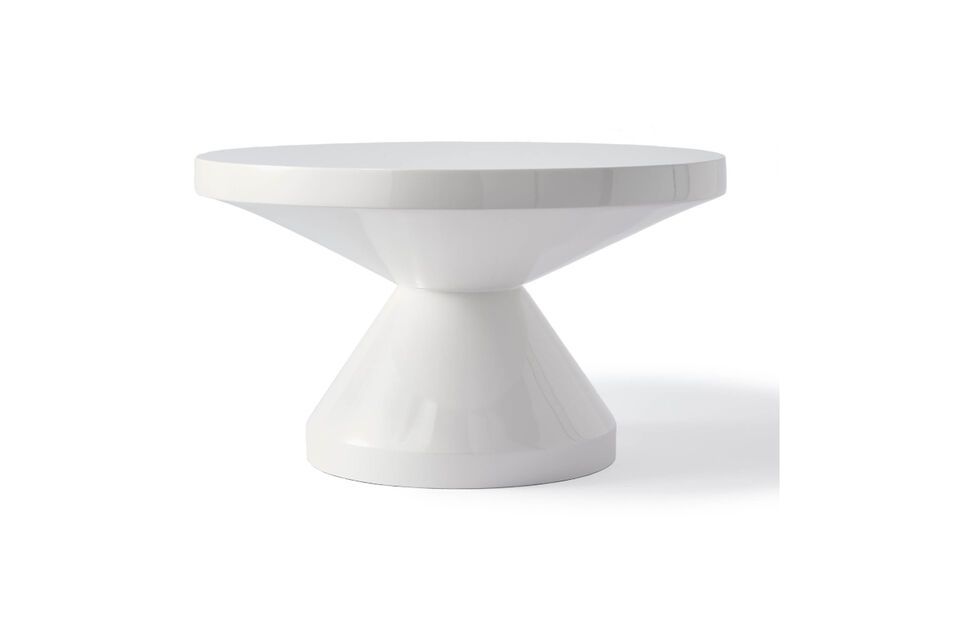 Witte polyester salontafel Zig Zag - 5