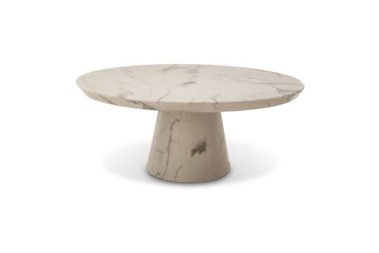 Witte stenen salontafel Schijf Productfoto