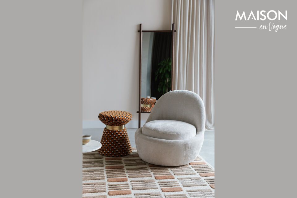 Witte stoffen fauteuil Nash White Label