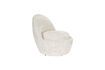 Miniatuur Witte stoffen fauteuil Nash 3