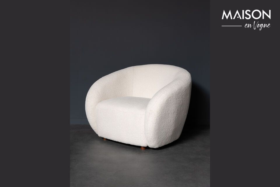 Witte stoffen fauteuil Oxygène Chehoma
