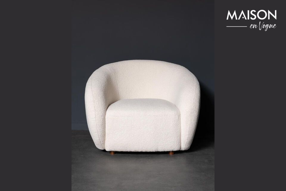 Ontdek gestroomlijnd comfort met onze fauteuil van stof Oxygen White
