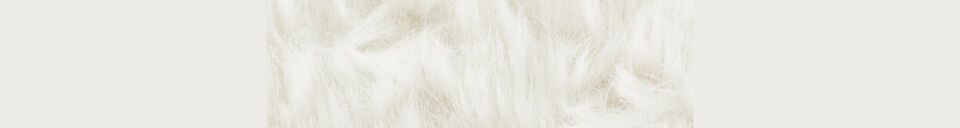 Benadrukte materialen Witte stoffen fauteuil Yeti