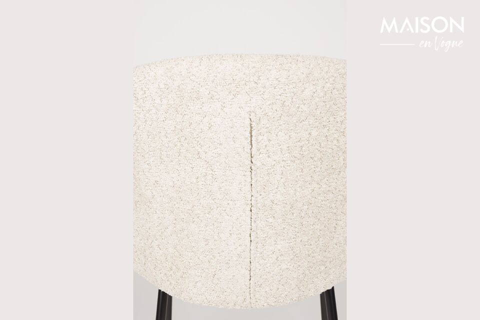 Witte stoffen stoel Ayle - 9
