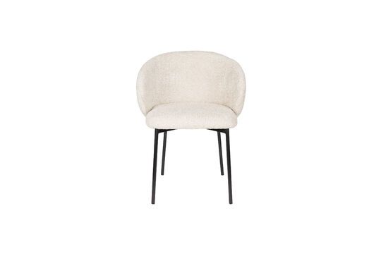 Witte stoffen stoel Ayle Productfoto
