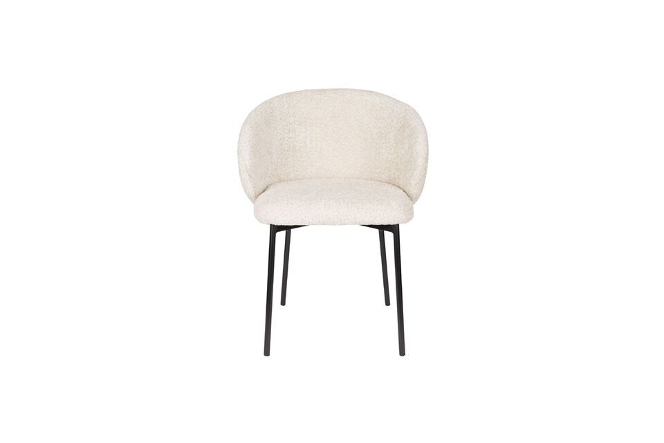 Witte stoffen stoel Ayle White Label