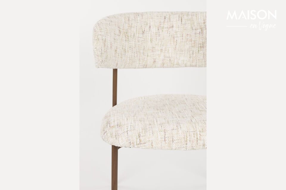 Witte stoffen stoel Claes - 9