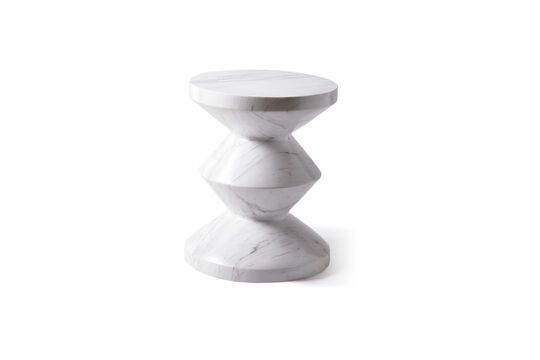 Zig zag wit marmeren kruk